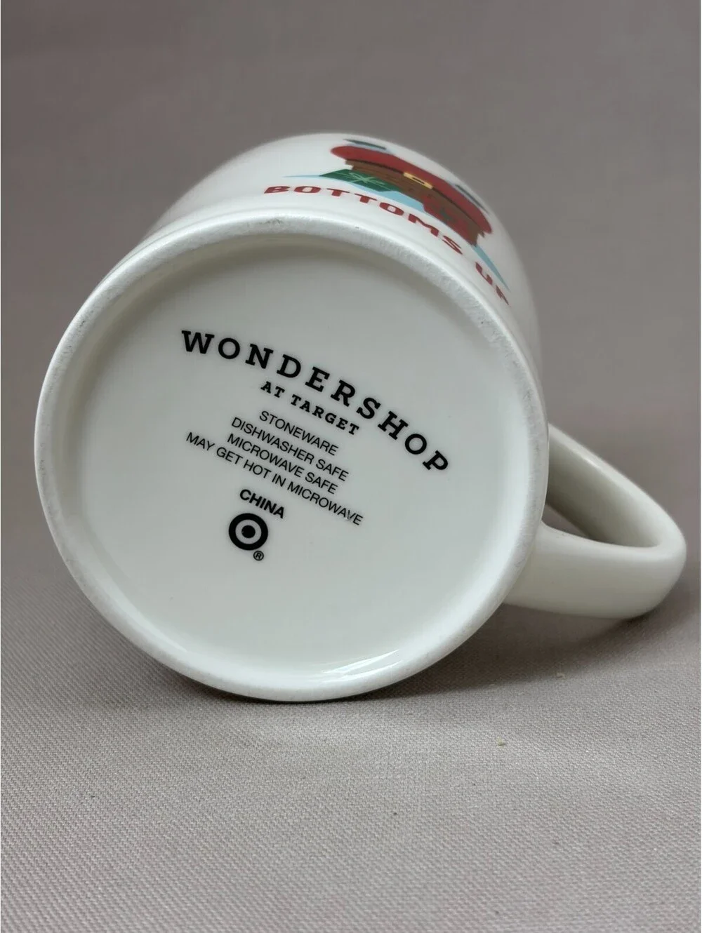 Target Wondershop Bottoms Up Santa Chimney Christmas Coffee Mug Red White 15oz